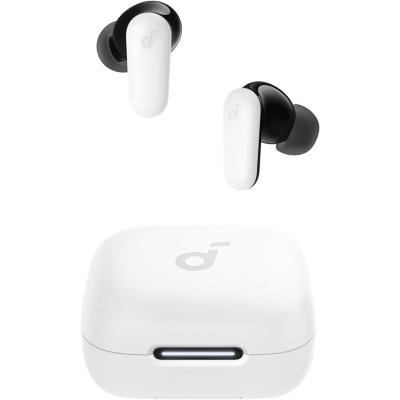 Soundcore R50i NC by Anker Noise Cancelling Earbuds, Strong and Smart Noise Cancelling, Powerful Bass, 45H Playtime, 2-in-1 Case and Phone Stand, IP54, Wireless Earbuds, Bluetooth 5.4 (White)