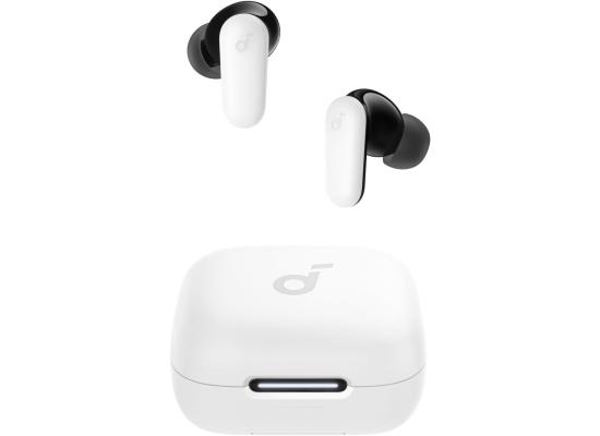 Soundcore R50i NC by Anker Noise Cancelling Earbuds, Strong and Smart Noise Cancelling, Powerful Bass, 45H Playtime, 2-in-1 Case and Phone Stand, IP54, Wireless Earbuds, Bluetooth 5.4 (White)