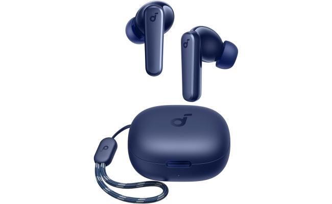 Soundcore by Anker R50 True Wireless Earbuds, 10mm Drivers with Big Bass, Bluetooth 5.3, 30H Long Playtime, Water-Resistant, 2 Mics for AI Clear Calls, 22 Preset EQs, Customization (Blue)
