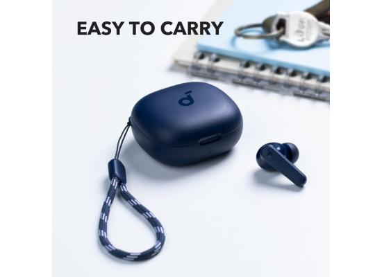 Soundcore by Anker R50i True Wireless Earbuds, 10mm Drivers with Big Bass, Bluetooth 5.3, 30H Long Playtime, Water-Resistant, 2 Mics for AI Clear Calls, 22 Preset EQs, Customization (Blue)