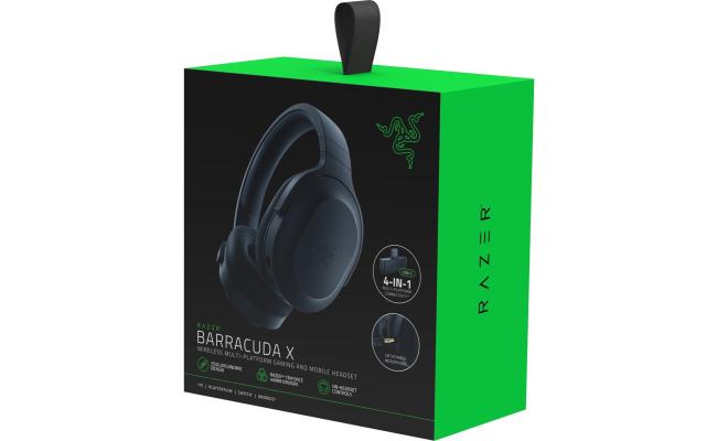 Razer Barracuda X 2022 4in1 USB-C Wireless+Bluetooth Lightweight Gaming Headset 7.1 Surround Sound For (PC) Up To 50 Hours Battery, Multiplatform: PS5, PS4, Xbox, Android - Black