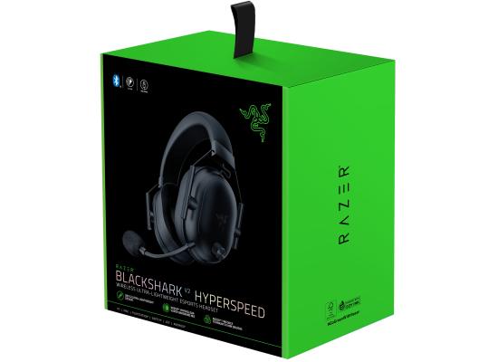 Razer BlackShark V2 HyperSpeed Wireless 2.4GHz, Bluetooth, USB, Gaming Headset, THX 7.1 Spatial Audio - 70 Hr Battery w/USB Type C Charging - Black