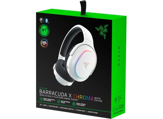 Razer Barracuda X Chroma Lightweight RGB Wireless Gaming Headset (2.4GHz Wireless & Bluetooth), 7.1 Surround Sound, Cardioid Mic, 70 Hr Battery, for PC, Mac, PS5, Switch, Smartphone - Black
