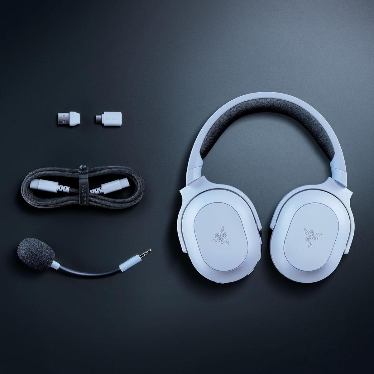 Razer Barracuda X Chroma Lightweight RGB Wireless Gaming Headset (2.4GHz Wireless & Bluetooth), 7.1 Surround Sound, Cardioid Mic, 70 Hr Battery, for PC, Mac, PS5, Switch, Smartphone - Black