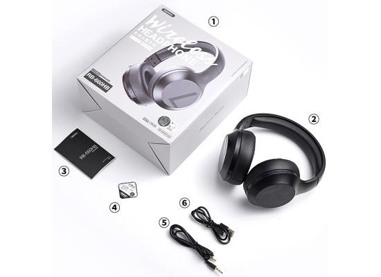 Remax RB-660HB Multifunctional Wireless Headset (Bluetooth 5.0 + 3.5mm) w/ Built-in Lithium Battery Up To 10 hours - Black