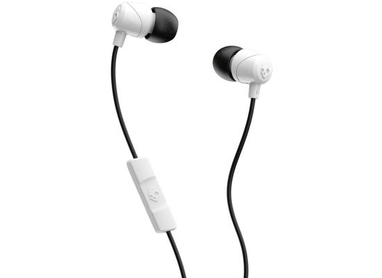 Skullcandy Jib Wired (3.5mm AUX) In-Ear Earbuds w/ Microphone, Rich, Clear Audio w/ Supreme Sound™ technology, Noise Isolating Ear Gels - White