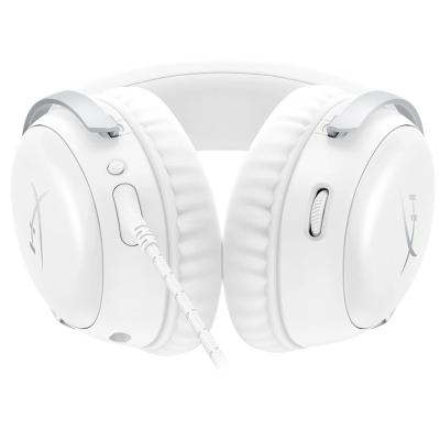 HyperX Cloud III DTS:X Spatial Virtual 3D Surround Sound Gaming Headset w/ Improved Bass & Superior Noise-cancelling Mic Quality & Onboard Controls , Multiplatform Compatibility (USB-C, USB-A, and 3.5mm) - White
