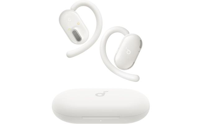 Soundcore V20i by Anker Open-Ear Headphones, Adjustable Ear Hooks, Ultra-Comfort, Snug Fit, Powerful Sound, Clear Calls, IP55, 36H Playtime, Bluetooth 5.4 Wireless Earbuds, Multipoint Connection,White