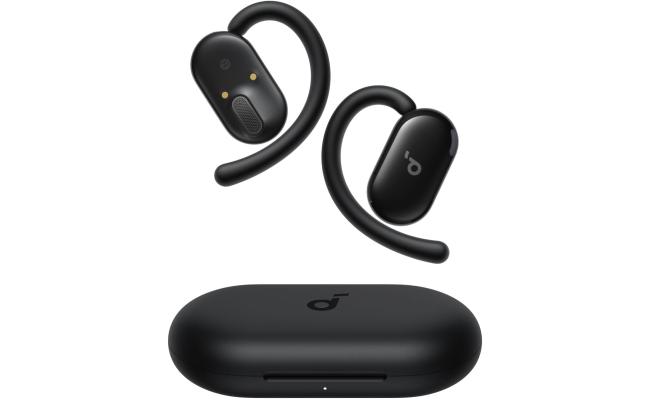 Soundcore V20i by Anker Open-Ear Headphones, Adjustable Ear Hooks, Ultra-Comfort, Snug Fit, Powerful Sound, Clear Calls, IP55, 36H Playtime, Bluetooth 5.4 Wireless Earbuds, Multipoint Connection, Black