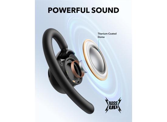 Soundcore V20i by Anker Open-Ear Headphones, Adjustable Ear Hooks, Ultra-Comfort, Snug Fit, Powerful Sound, Clear Calls, IP55, 36H Playtime, Bluetooth 5.4 Wireless Earbuds, Multipoint Connection, Black