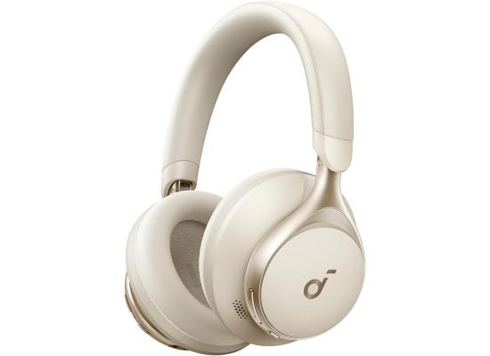 Soundcore by Anker, Space One, Active Noise Cancelling Headphones, 2X Stronger Voice Reduction, 40H ANC Playtime, App Control, LDAC Hi-Res Wireless Audio, Comfortable Fit, Clear Calls, Bluetooth 5.3, Latte Cream