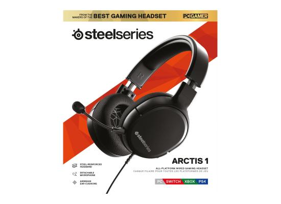 SteelSeries Arctis 1 Wired Gaming Headset - Detachable Clearcast Microphone Lightweight Steel-Reinforced Headband – for PC, PS4, Xbox