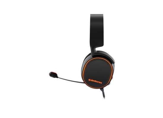 SteelSeries Arctis 5 RGB with DTS Headphone: X v2.0 , 7.1 Surround Sound For Ps4, Ps5 ,& PC - Black Gaming Headset