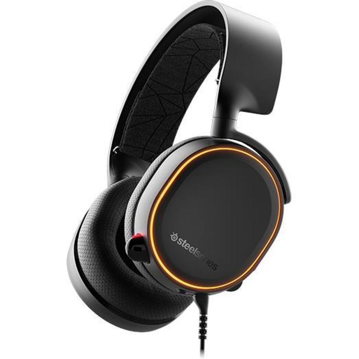 SteelSeries Arctis 5 RGB with DTS Headphone: X v2.0 , 7.1 Surround Sound For Ps4, Ps5 ,& PC - Black Gaming Headset