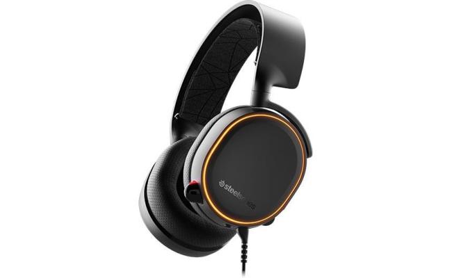 SteelSeries Arctis 5 RGB with DTS Headphone: X v2.0 , 7.1 Surround Sound For Ps4, Ps5 ,& PC - Black Gaming Headset
