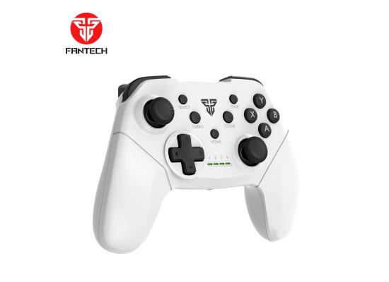 Fantech WGP13 Shooter II Wireless (2.4GHz) Gaming Controller, Built-In Rechargeable Battery , Dual Vibration Motors - White