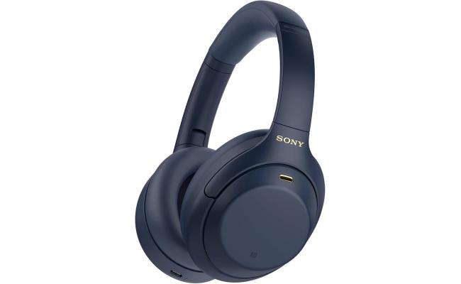 Sony WH-1000XM4 LightWeight & Comfortable Wireless Noise Canceling Headphones, HD Noise Cancelling Processor QN1, Soft Fit Synthetic Leather, With 5 Microphones, Up To 30-Hour Battery Life - Midnight Blue