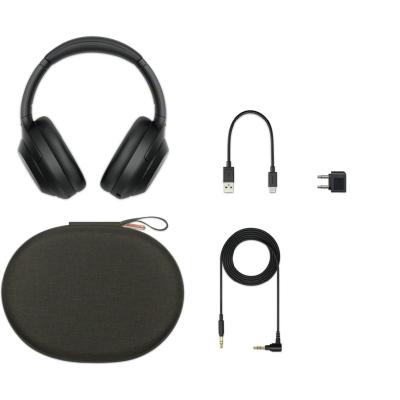 Sony WH-1000XM4 LightWeight & Comfortable Wireless Noise Canceling Headphones, HD Noise Cancelling Processor QN1, Soft Fit Synthetic Leather, With 5 Microphones, Up To 30-Hour Battery Life - Midnight Blue