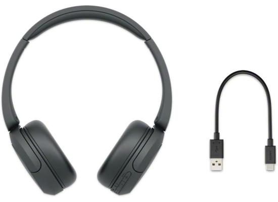 Sony WH-CH520 Wireless Headphones Bluetooth On-Ear Headset with Microphone and up to 50 Hours Battery Life with Quick Charging, Black