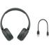 Sony WH-CH520 Wireless Headphones Bluetooth On-Ear Headset with Microphone and up to 50 Hours Battery Life with Quick Charging, Black