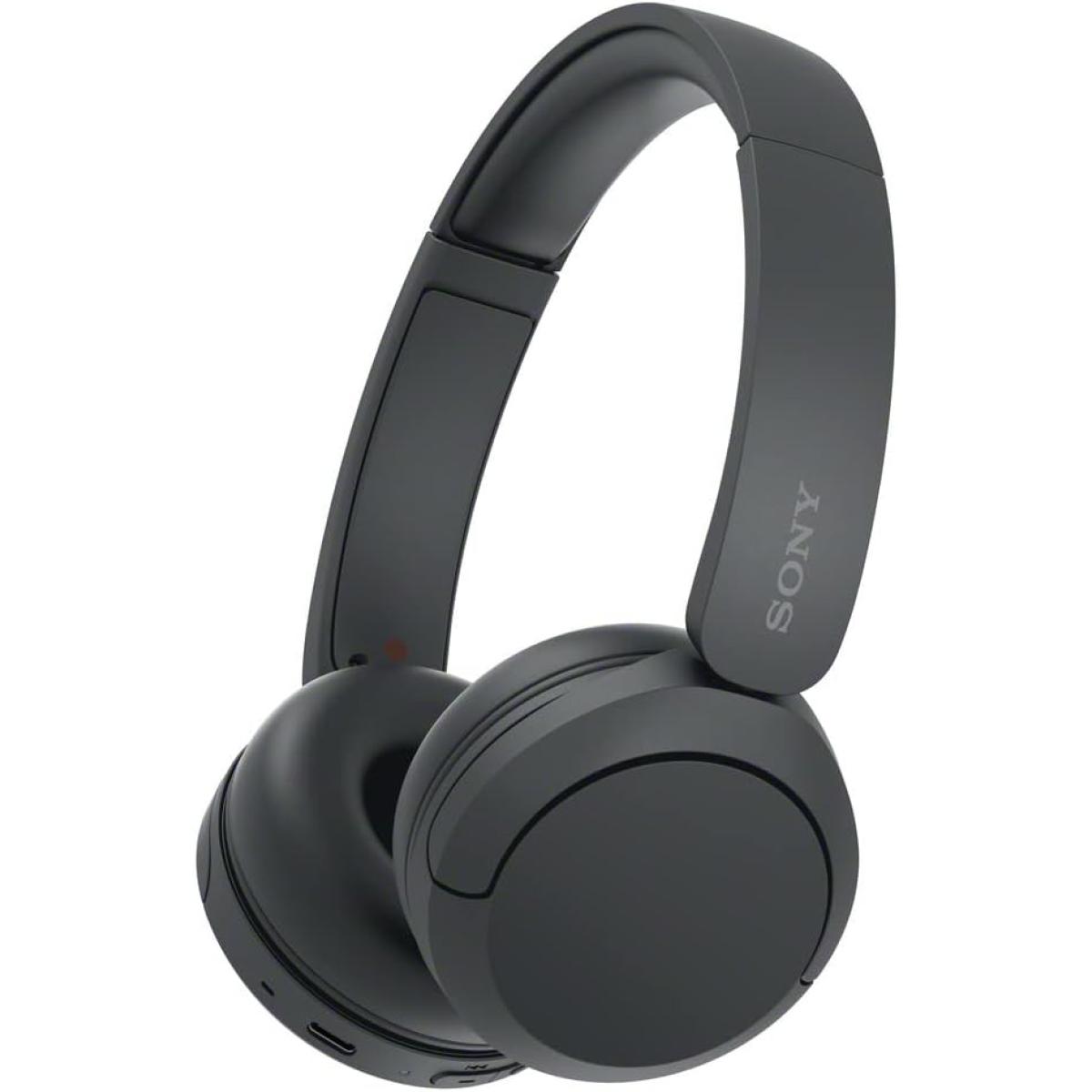 Sony WH-CH520 Wireless Headphones Bluetooth On-Ear Headset with Microphone and up to 50 Hours Battery Life with Quick Charging - Black