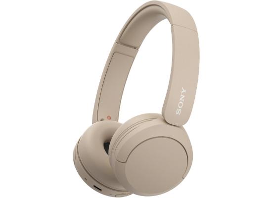 Sony WH-CH520 Wireless Headphones Bluetooth On-Ear Headset with Microphone and up to 50 Hours Battery Life with Quick Charging, beige