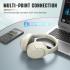 FIFINE X3W Over-ear Wireless Headphone with Active Noise Canceling, Bluetooth 5.3, Three Modes, Detachable Boom Microphone (White)