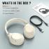 FIFINE X3W Over-ear Wireless Headphone with Active Noise Canceling, Bluetooth 5.3, Three Modes, Detachable Boom Microphone (White)