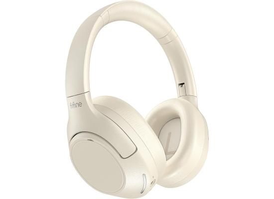 FIFINE X3 Over-ear Wireless Headphone with Active Noise Canceling, Bluetooth 5.3, Three Modes, Detachable Boom Microphone (White)