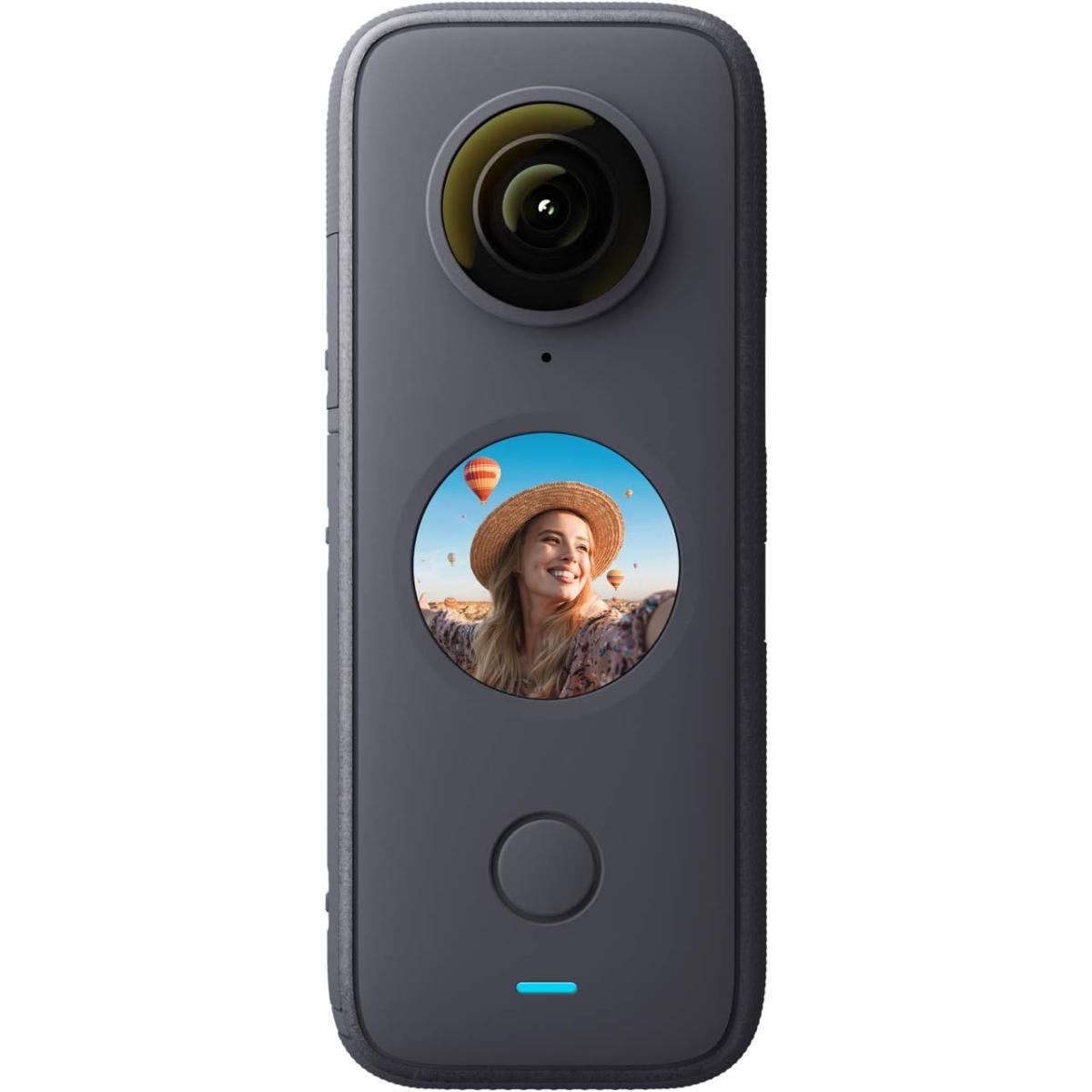 Insta360 ONE X2 360 Degree Waterproof Action Camera, 5.7K 360, Stabilization, Touch Screen, AI Editing, Live Streaming, Webcam, Voice Control