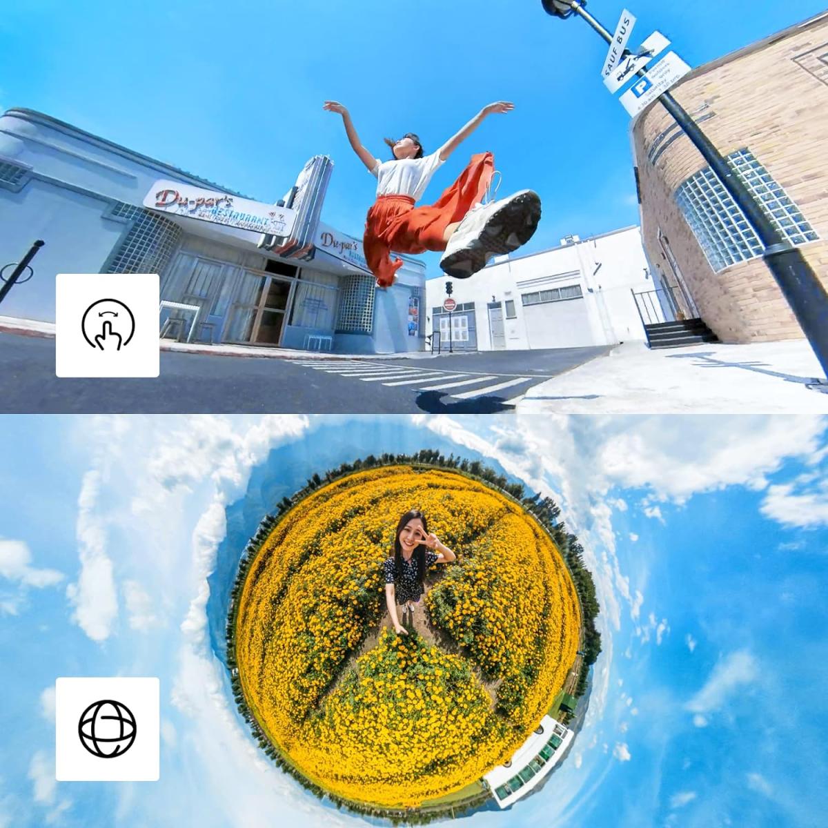 Insta360 ONE X2 360 Degree Waterproof Action Camera, 5.7K 360, Stabilization, Touch Screen, AI Editing, Live Streaming, Webcam, Voice Control
