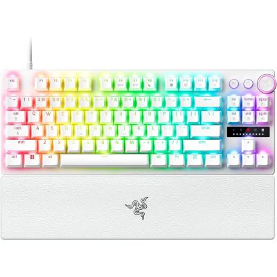 Razer - Huntsman V3 Pro TKL Wired Analog Optical Esports Keyboard with with Snap Tap Mode Rapid Trigger and Adjustable Actuation - White