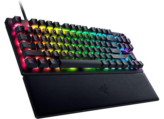 Razer Huntsman V3 Pro TKL Esports Gaming Keyboard: Analog Optical Switches - Razer Snap Tap - Rapid Trigger - Adjustable Actuation - Media Keys & Dial - Doubleshot PBT Keycaps - Wrist Rest - Black