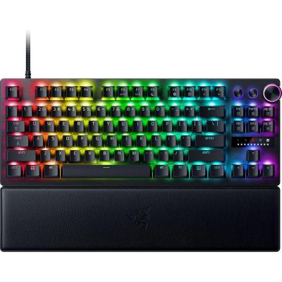 Razer Huntsman V3 Pro TKL Esports Gaming Keyboard: Analog Optical Switches - Razer Snap Tap - Rapid Trigger - Adjustable Actuation - Media Keys & Dial - Doubleshot PBT Keycaps - Wrist Rest - Black