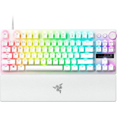 Razer - Huntsman V3 Pro TKL Wired Analog Optical Esports Keyboard with with Snap Tap Mode Rapid Trigger and Adjustable Actuation - White
