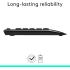 Logitech MK345 Wireless Keyboard and Mouse Combo with Palm Rest, 2.4 GHz USB Receiver, Compatible with PC, Laptop, Black (عربي)