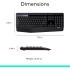 Logitech MK345 Wireless Keyboard and Mouse Combo with Palm Rest, 2.4 GHz USB Receiver, Compatible with PC, Laptop, Black (عربي)