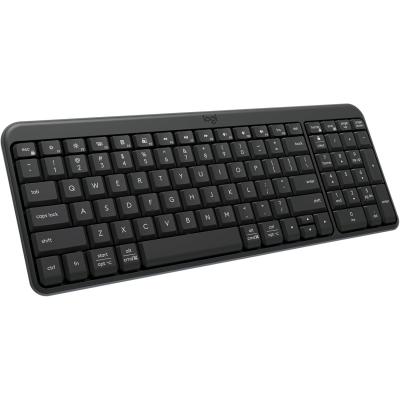 Logitech K250 Bluetooth Keyboard with Numpad, Easy Connectivity, Compact Wireless Keyboard Made with Recycled Plastic, Spill-Resistant, Comfortable Keys - Windows/MacOS - Graphite (عربي)
