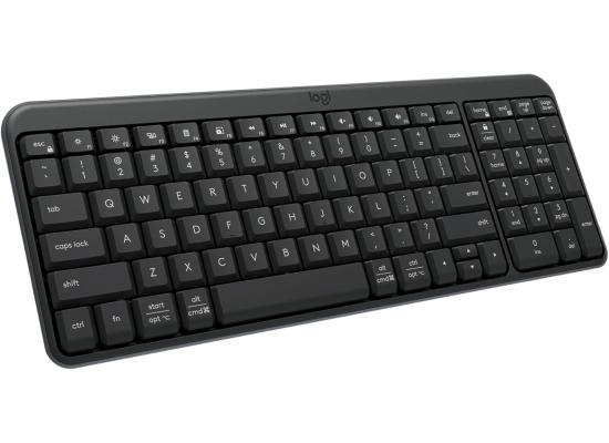 Logitech K250 Bluetooth Keyboard with Numpad, Easy Connectivity, Compact Wireless Keyboard Made with Recycled Plastic, Spill-Resistant, Comfortable Keys - Windows/MacOS - Graphite (عربي)