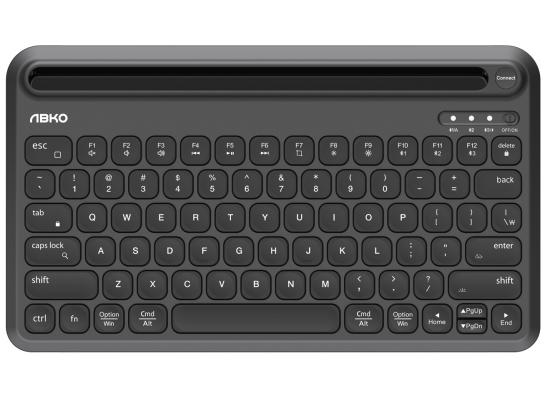 ABKONCORE TOS250 Multi-Device OS RGB BackLighting Wireless BlueTooth 5.1 Connectivity W/Type-C Charging Port-Slim 78Keys Compact KeyBoard