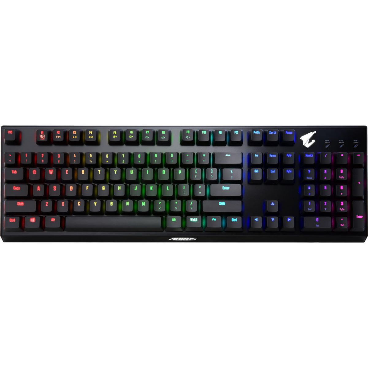 GIGABYTE AORUS K9 Red Switch Mechanical Gaming Keyboard ,Splash proof ,Full RGB backlighting ,Swappable Switches ,Floating Key Design