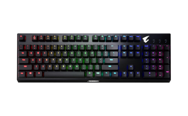 GIGABYTE AORUS K9 Red Switch Mechanical Gaming Keyboard ,Splash proof ,Full RGB backlighting ,Swappable Switches ,Floating Key Design