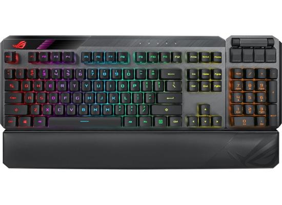 ASUS ROG Claymore II Wireless Modular (Full Size & TKL) Gaming Optical Mechanical Switch Keyboard (ROG RX RED) ,PBT , Up To 43 Hours Battery, Detachable Numpad, RGB Aura Sync, Media Controls 