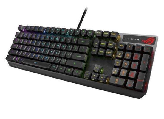 ASUS ROG Strix Scope RX optical RGB gaming keyboard ,ROG RX Optical Mechanical Red Switches, IP56 water and dust resistance, Alloy Ttop Plate (عربي)