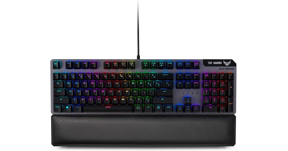 ASUS TUF Gaming K7 Optical RGB-Mech Keyboard with IP56وaircraft-grade ...