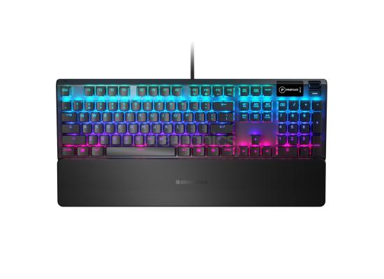 SteelSeries Apex 5 Wired RGB Hybrid Mechanical Gaming Keyboard w/ OLED Smart Display, Tactile Click Of A Blue Switch With Membrane Smoothness