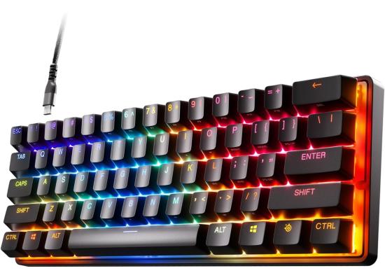SteelSeries Apex 9 Mini Esports 60% PBT Wired RGB Optical Mechanical Gaming Keyboard With Aluminum Alloy Frame, Hot Swappable Switches