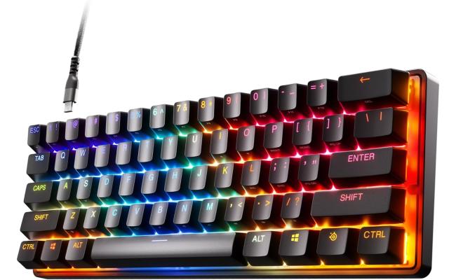 SteelSeries Apex 9 Mini Esports 60% PBT Wired RGB Optical Mechanical Gaming Keyboard With Aluminum Alloy Frame, Hot Swappable Switches