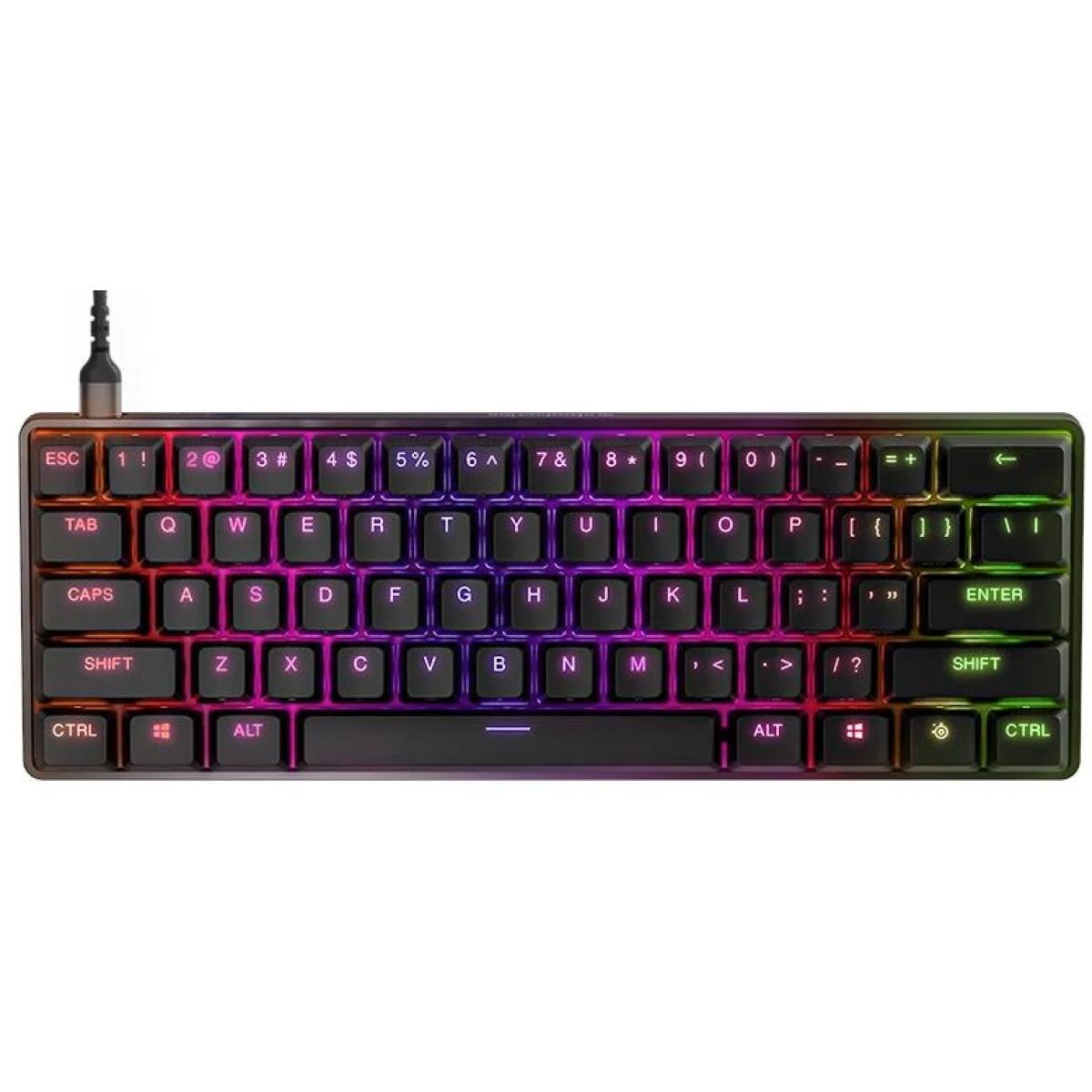 SteelSeries Apex 9 Mini Esports 60% PBT Wired RGB Optical Mechanical Gaming Keyboard With Aluminum Alloy Frame, Hot Swappable Switches