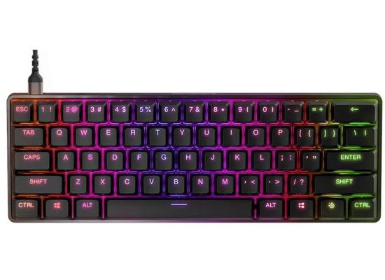 SteelSeries Apex 9 Mini Esports 60% PBT Wired RGB Optical Mechanical Gaming Keyboard With Aluminum Alloy Frame, Hot Swappable Switches